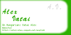 alex vatai business card